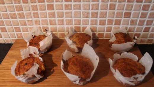 VeganMuffins με βρώμη και μπανάνα